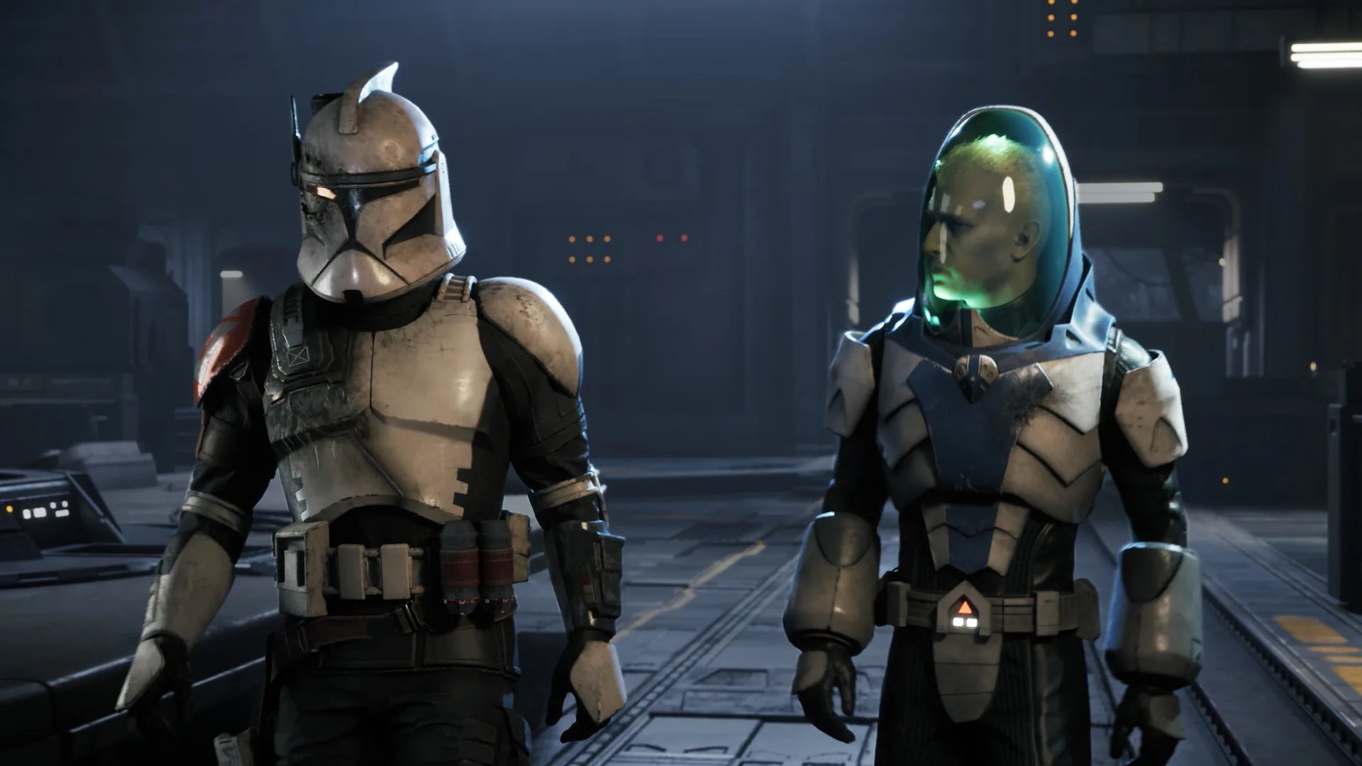 Trick and Luco Bronc inside the Zero Company base